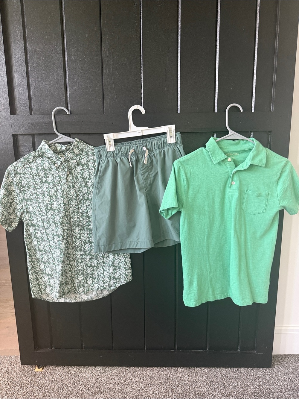 Crewcuts  Green shirts and shorts bundle